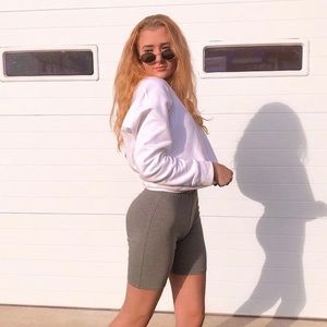 Champion Long Sleeve White Shirt, Size Small